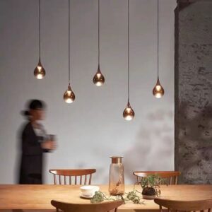 Modern teardrop Glass Pendant Light P6129 7