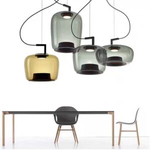 Modern LED Glass Pendant Light P6017 9