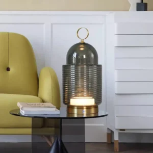 Modern Ribbed Glass Lantern Table Lamp TL-A115 4