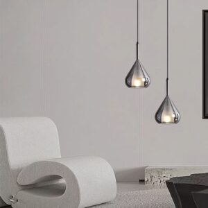 Modern Glass Teardrop Pendant Light P6032 8