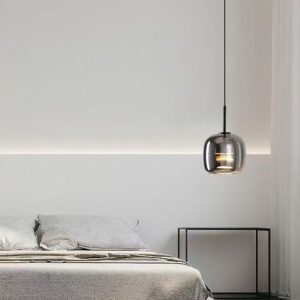 Smoked Glass Orb Pendant Light P6013 7