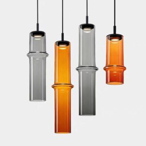 Modern Cylinder Glass Pendant Light P6071 9
