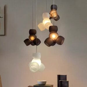 Modern Petal Glow Glass Pendant Light P6055 9