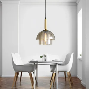 Modern Layered Glass Dome Pendant Light P6035 1