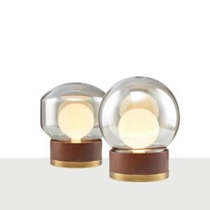 Wood and Glass Table Lamp TL-A018 5
