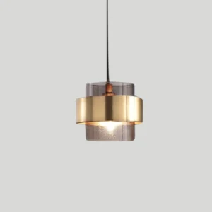 Modern Glass Pendant Light with Brass Finish P6089 1