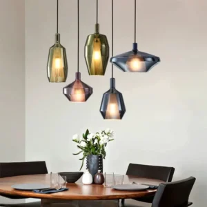 Contemporary Glass Pendant Light P6088 1