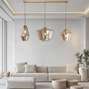 Modern Amber Glass Pendant Light P6099 1