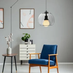 Handblown Glass Orb Pendant Light P6093 1