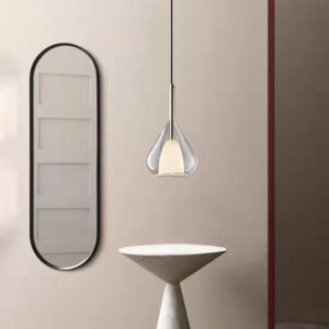 Modern Glass Teardrop Pendant Light P6032 7