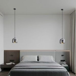 Smoked Glass Orb Pendant Light P6013 6