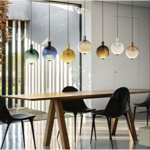 Modern Glass Sphere Pendant Light P6025 8