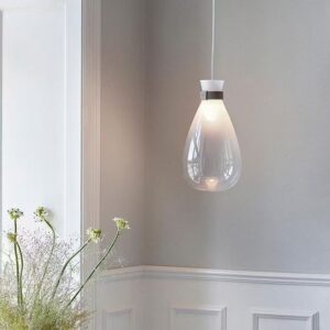 Frosted Glass Teardrop Pendant Light P6026 7