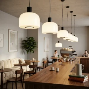 Modern White Glass Pendant Light P6131 4