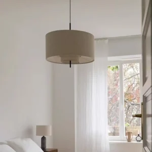 Layered Linen Drum Pendant Light MP4001 5
