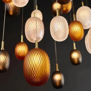 Geometric Glass Ball Pendant Light P6002 1