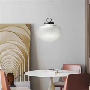 Modern Ribbed Glassn Pendant Light P6015 7