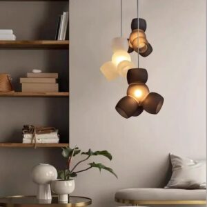 Modern Petal Glow Glass Pendant Light P6055 7