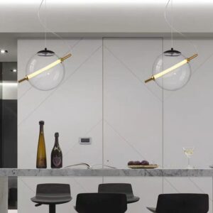 Modern Orbit Arc Glass Pendant Light P6045 4
