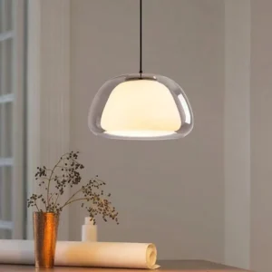 Modern Milk Glass Jelly Pendant Light P6040 1