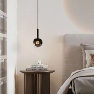 Smoked Glass Globe Pendant Light P6012 5
