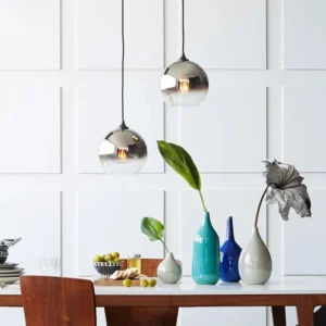 Modern Glass Globe Pendant Light P6037 2