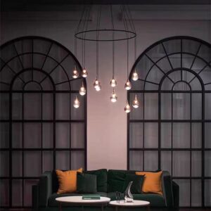 Modern teardrop Glass Pendant Light P6129 4