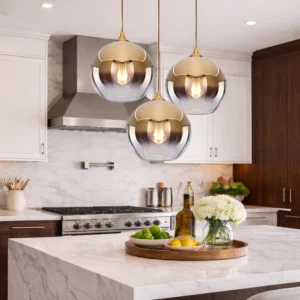 Modern Glass Globe Pendant Light P6037 3