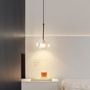 Modern Glass Teardrop Pendant Light P6032 4