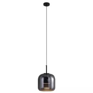Smoked Glass Orb Pendant Light P6013 3
