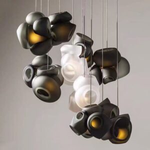 Modern Petal Glow Glass Pendant Light P6055 5