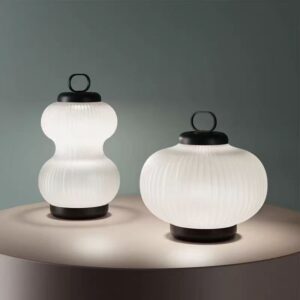 Modern Ribbed Glass table lamp P6015 4