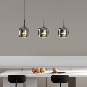 Smoked Glass Orb Pendant Light P6013 2