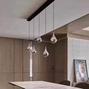 Modern teardrop Glass Pendant Light P6129 2