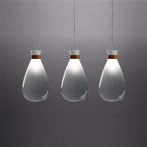 Frosted Glass Teardrop Pendant Light P6026 2