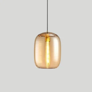 Ribbed Glass Pendant Light P6095 1