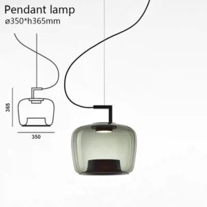 Modern LED Glass Pendant Light P6017 2