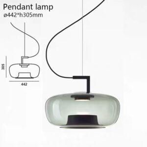 Modern LED Glass Pendant Light P6017 1