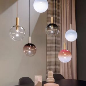 Modern Glass Sphere Pendant Light P6025 10