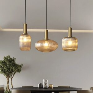 Retro Lantern Shape Glass Pendant Light P6049 10
