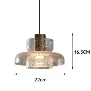 Retro Crackle Glass LED Dining Room Pendant Light P6020 10