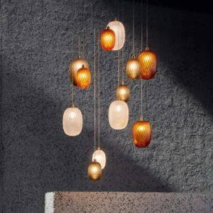 Geometric Glass Ball Pendant Light P6002 10
