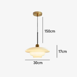 Mid Century Art Milk White Glass Pendant Light P6086 14