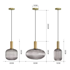 Retro Lantern Shape Glass Pendant Light P6049 14