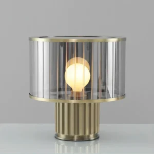 Modern Fluted Glass Drum Table Lamp TL-A063 6
