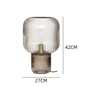 Modern Smoked Fluted Glass Table Lamp TL-A080 6