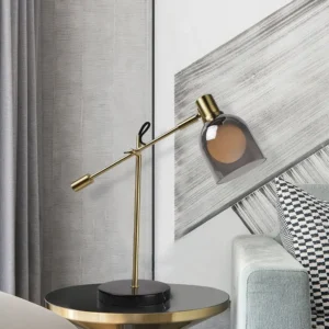 Adjustable Smoked Glass Table Lamp TL-A035 5