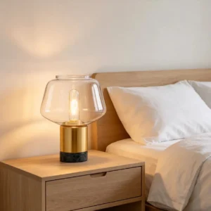 Clear Glass Bedside Table Lamp TL-A037 6