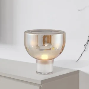 Amber Glass Bowl Table Lamp TL-A049 5