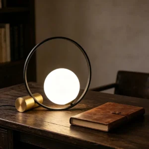 Modern Ring Frame Glass Globe Table Lamp TL-A058 5